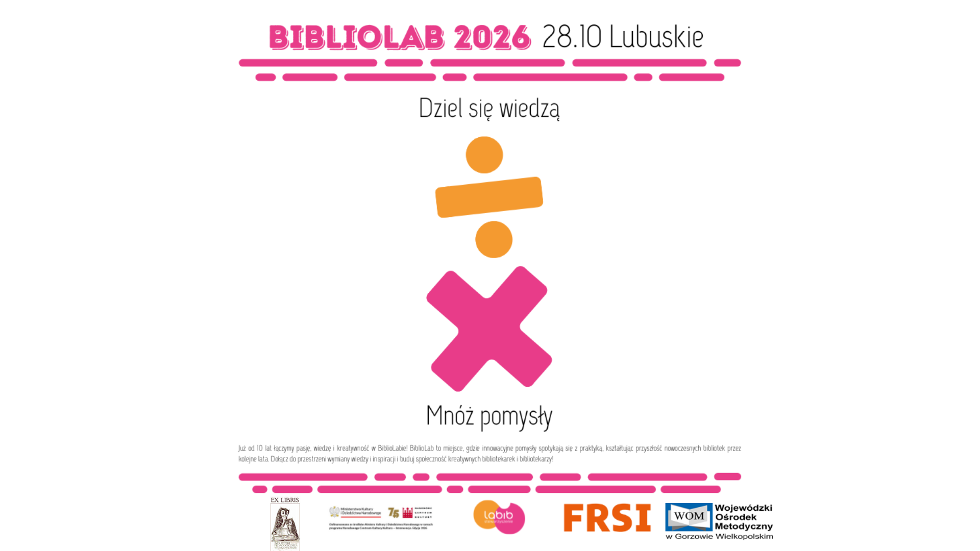 II Lubuski BiblioLAB - Dziel się wiedzą mnóż pomysły